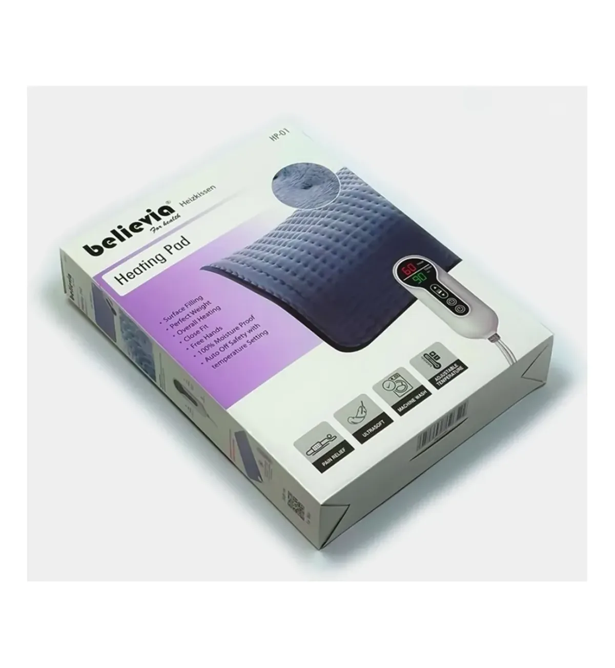 Believia HP-01 digital heating pad with LED display – photo 4