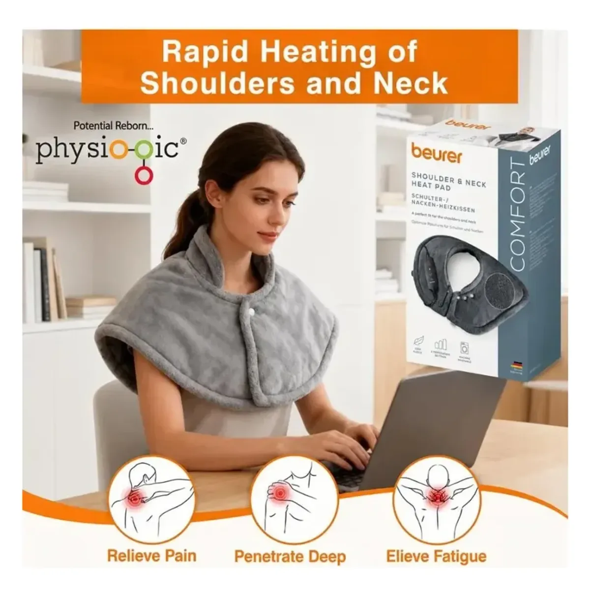 Beurer HK 66 heated shoulder and neck wrap – photo 3