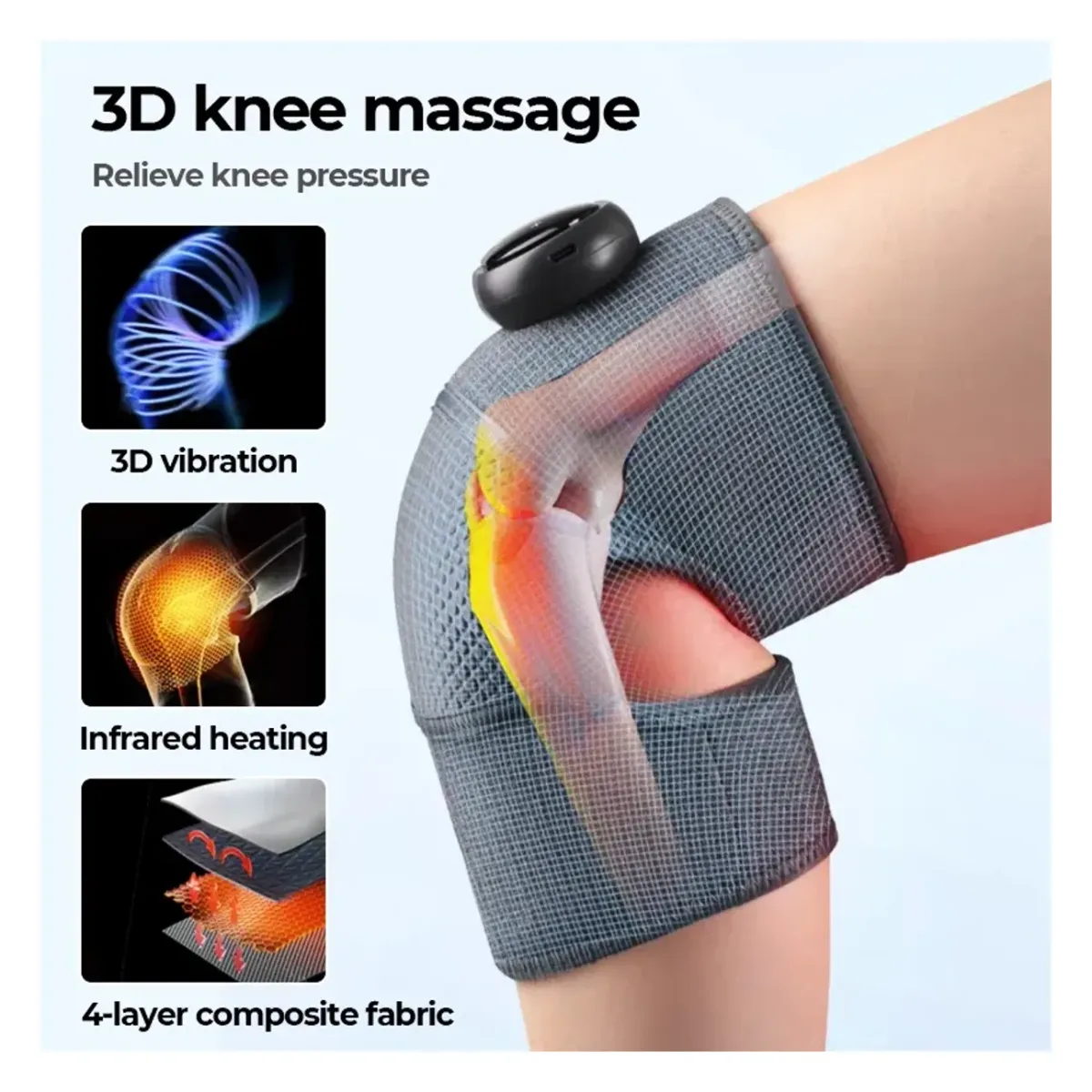 Cordless knee heating massager 3 in 1 – photo 3