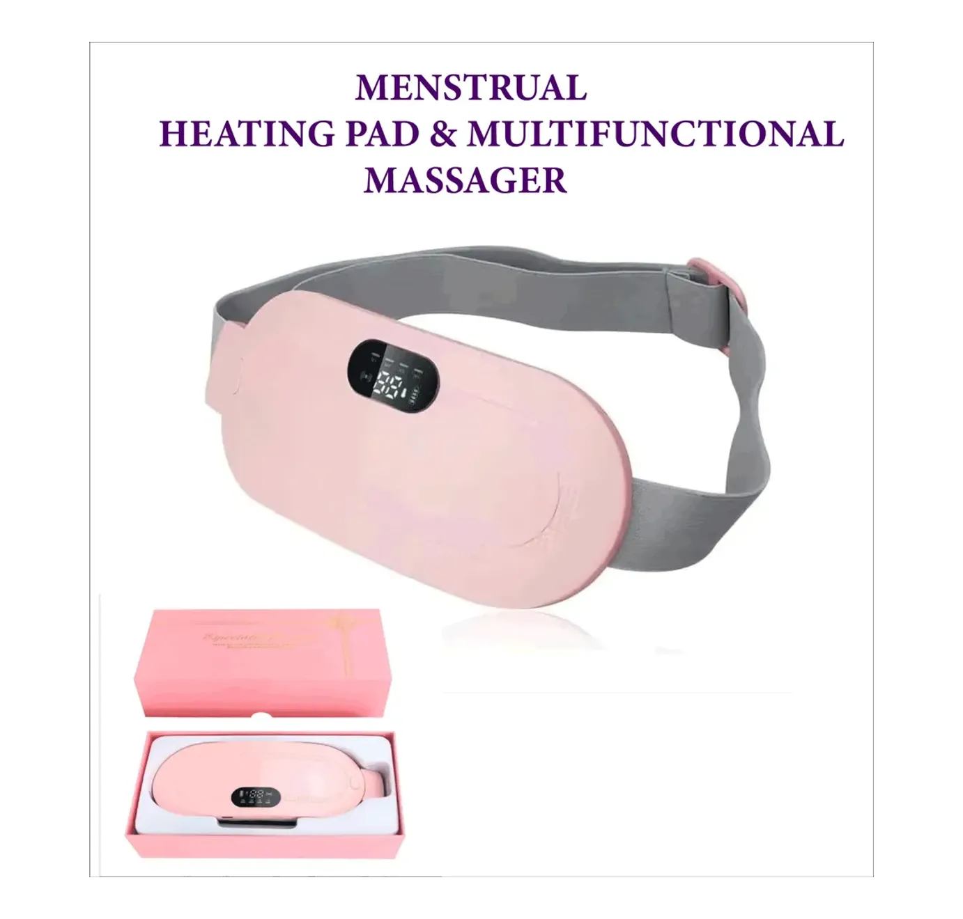 Cordless menstrual heating pad graphene LED