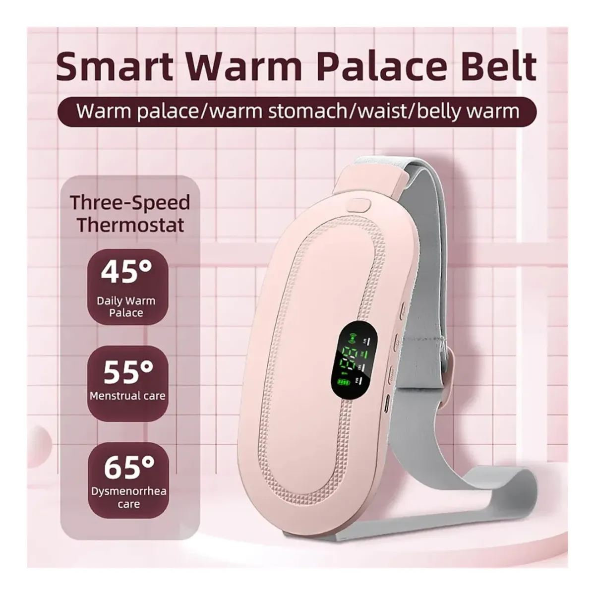 Cordless menstrual heating pad with LED display – photo 2