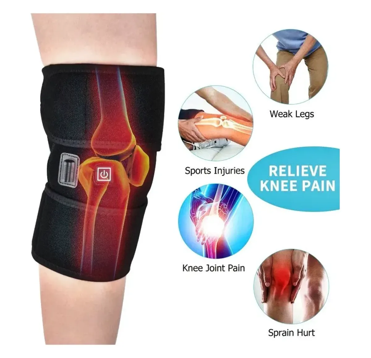 Heated knee wrap with 3 heat levels – photo 4