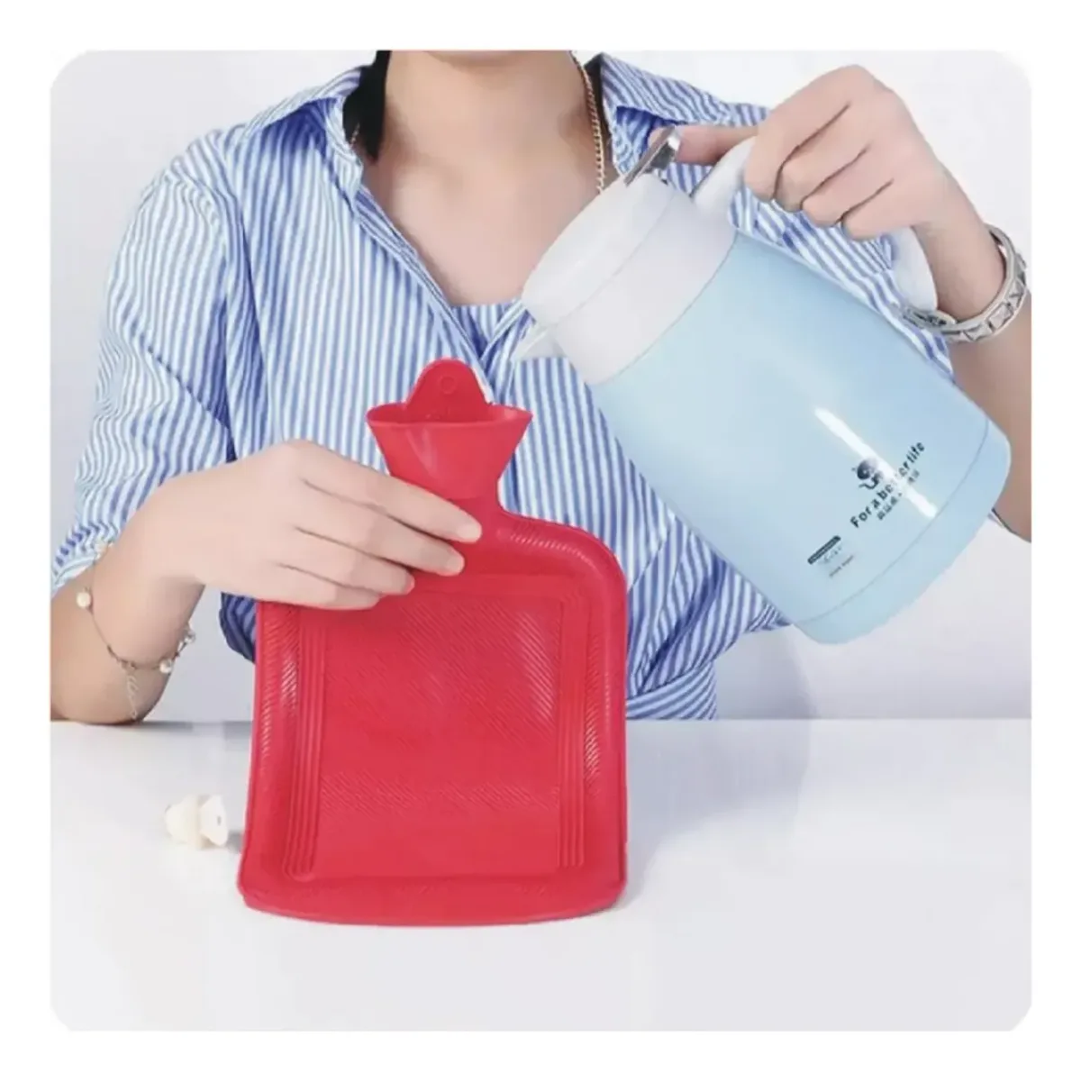 Natural rubber hot water bag 2 litre – photo 4