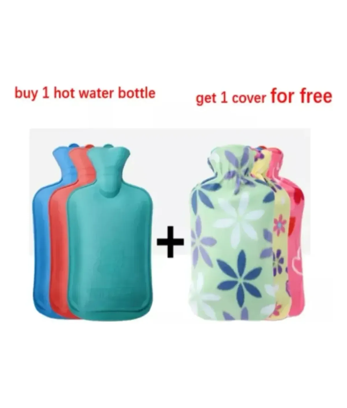 Hot water bottle with printed cloth cover – photo 3