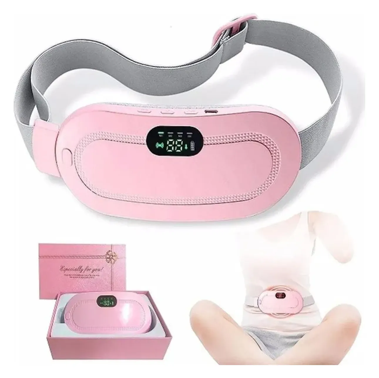 USB rechargeable period heating belt